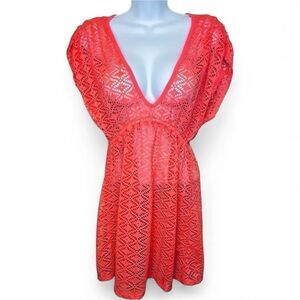 Miken Coral Lace Tunic Swim Coverup Size Medium